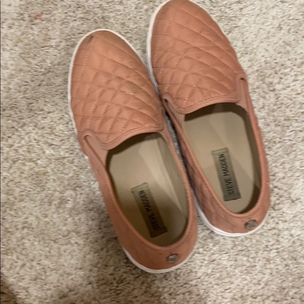 Pink Steve Madden slip on shoes